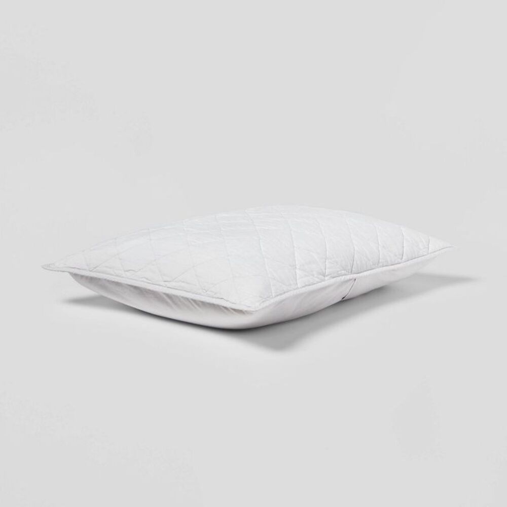 Open Box - Threshold - Standard Diamond Stitch Cotton Linen Quilt Sham Li Gray - Picture 3 of 4
